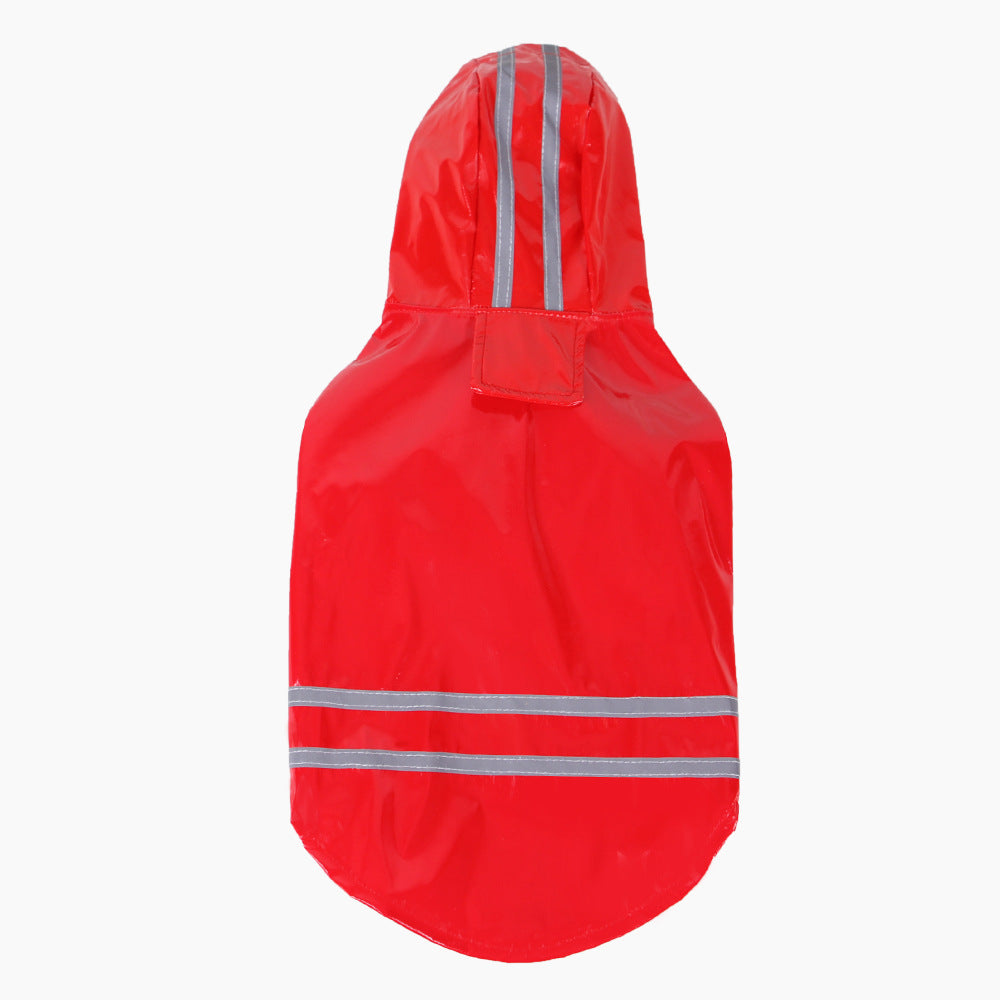 HKM-9402045 Reflective Hooded Raincoat for Pets - PU Material, Casual Style, Available in Multiple Colors