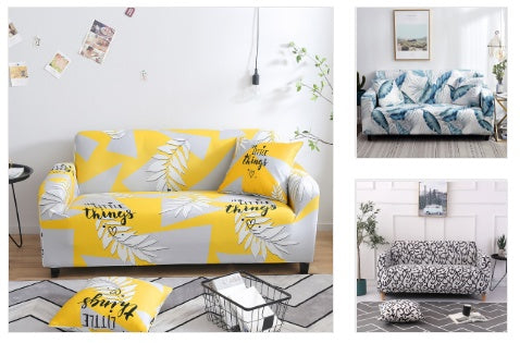 HKM-940243 Elastic Polyester Sofa Cover for Single to Four-Seat Sofas, Various Sizes Available