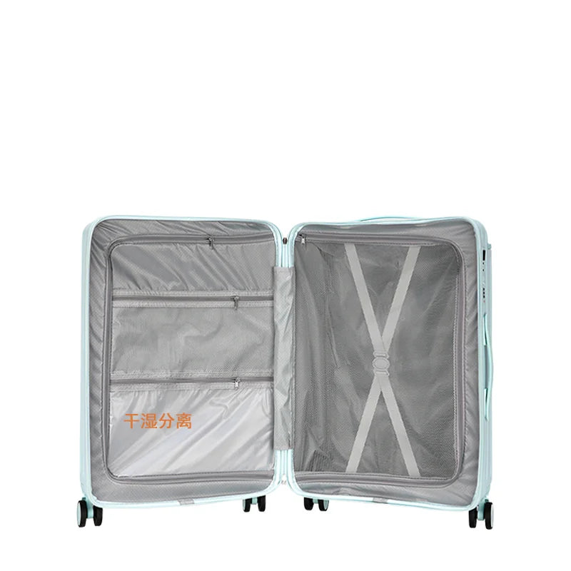 HKM-940243 Expandable Cabin Suitcase with Wheels and Laptop Stand for Travel