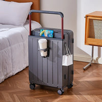 HKM-940243 Expandable Cabin Suitcase with Wheels and Laptop Stand for Travel