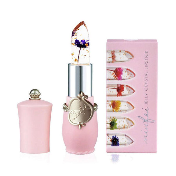 HKM-940243 Temperature Change Lipstick with Dried Flowers, Moisturizing Formula, 3.8g