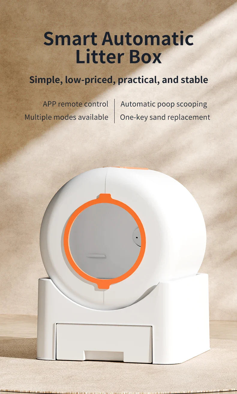 HKM-940307 Self-Cleaning Smart Cat Litter Box with Easy Clean Feature and Odor Control