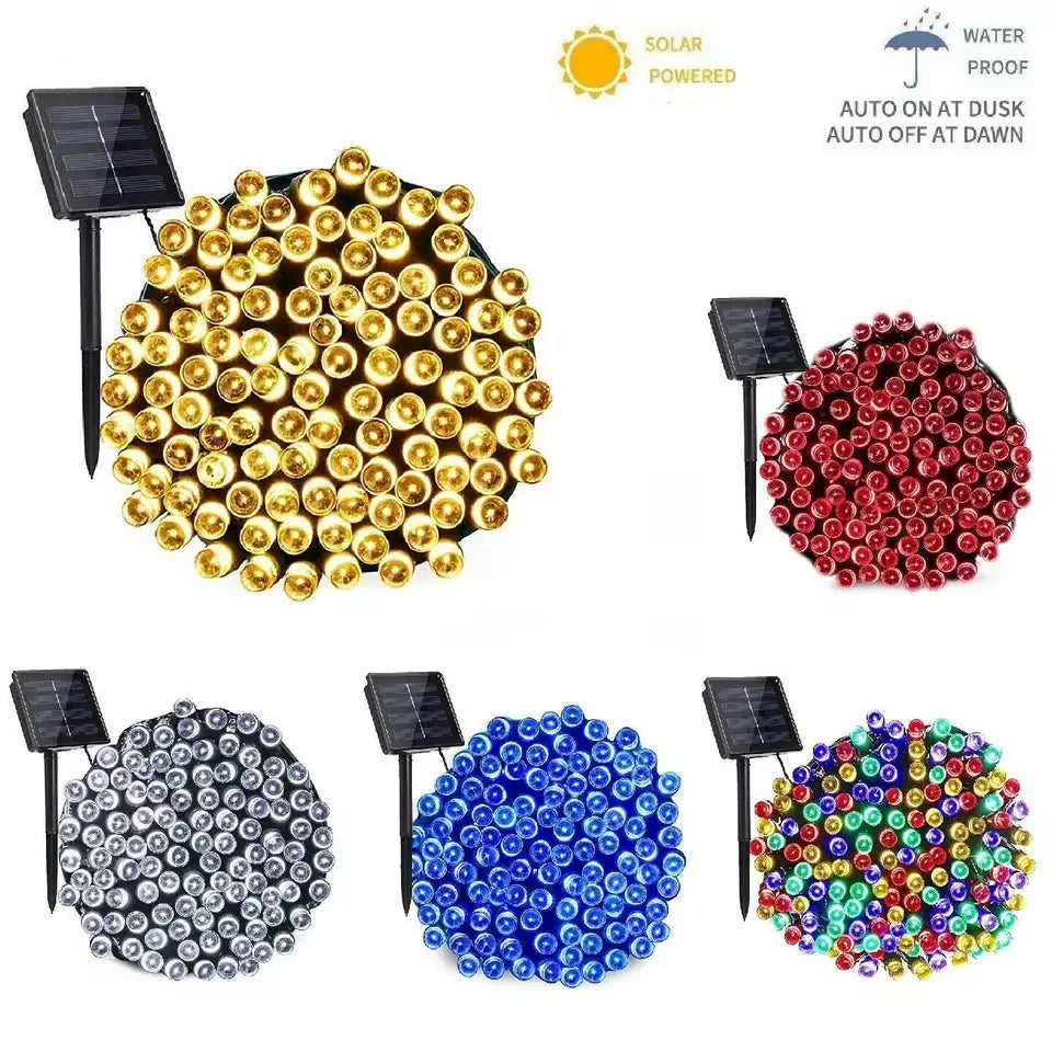 HKM-940371 Solar Powered Waterproof String Lights for Outdoor Christmas Decoration