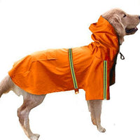 HKM-9403837 Waterproof Dog Raincoat with Reflective Cape for Large Breeds - Available in Multiple Sizes