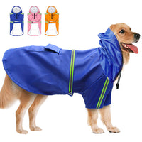 HKM-9403837 Waterproof Dog Raincoat with Reflective Cape for Large Breeds - Available in Multiple Sizes