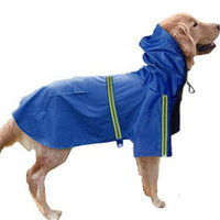 HKM-9403837 Waterproof Dog Raincoat with Reflective Cape for Large Breeds - Available in Multiple Sizes