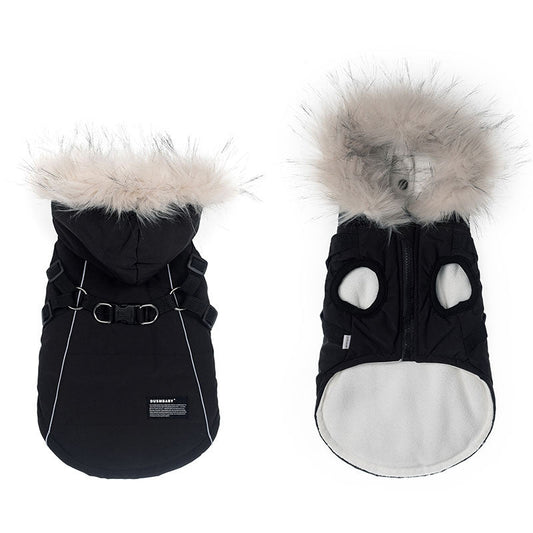 HKM-9404093 Cozy Cotton Coat for Pets - Adjustable Winter Apparel for Small Dogs