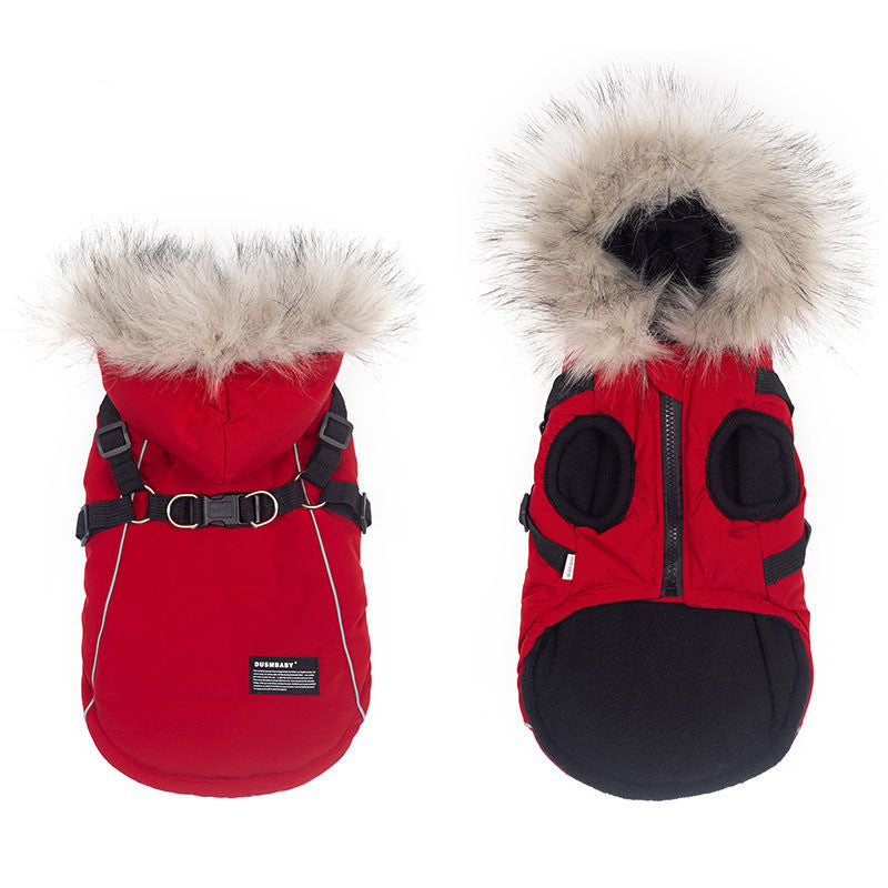 HKM-9404093 Cozy Cotton Coat for Pets - Adjustable Winter Apparel for Small Dogs