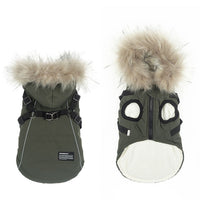 HKM-9404093 Cozy Cotton Coat for Pets - Adjustable Winter Apparel for Small Dogs