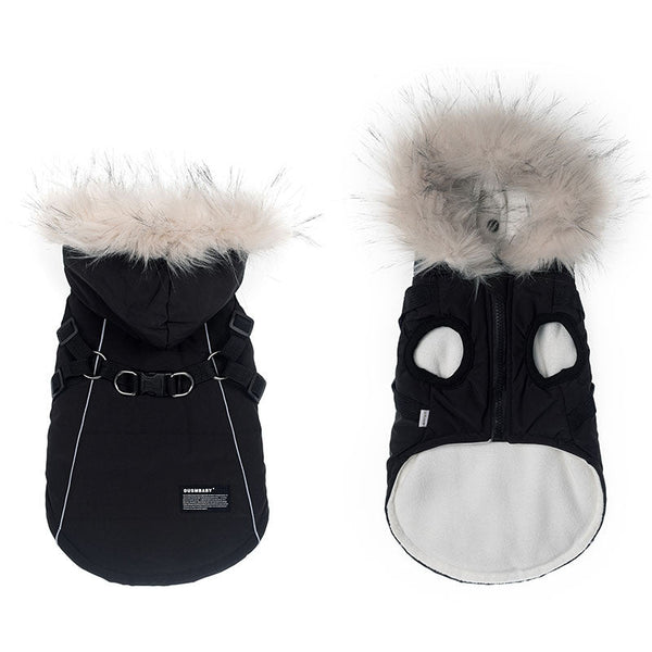 HKM-9404093 Cozy Cotton Coat for Pets - Adjustable Winter Apparel for Small Dogs
