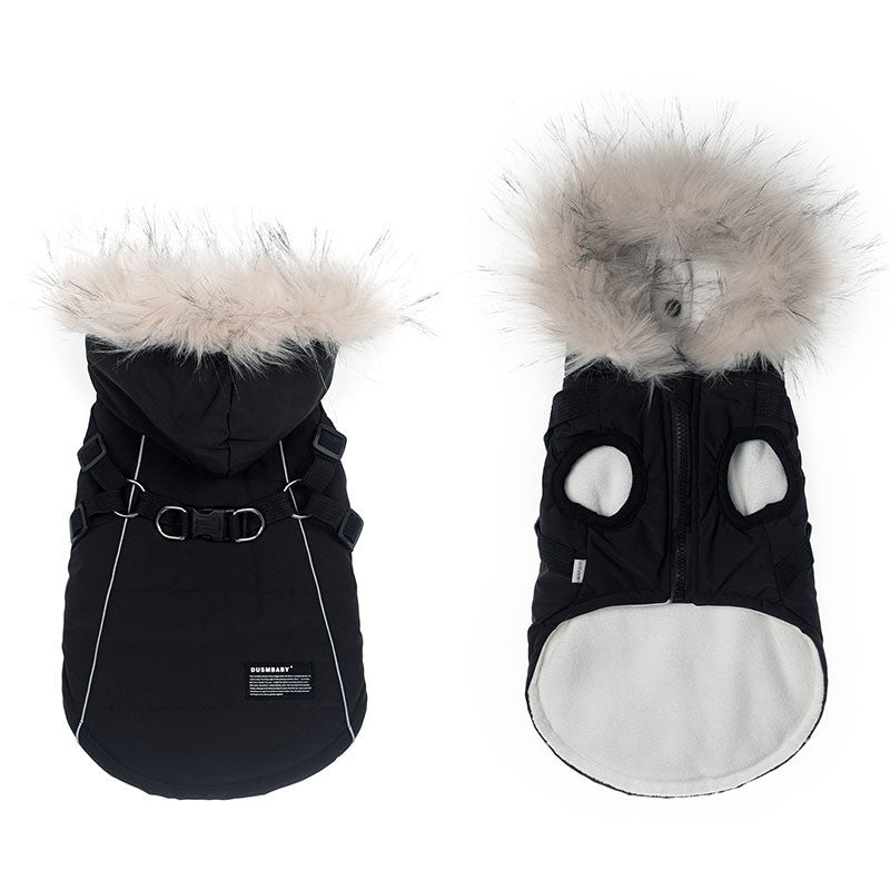 HKM-9404093 Cozy Cotton Coat for Pets - Adjustable Winter Apparel for Small Dogs