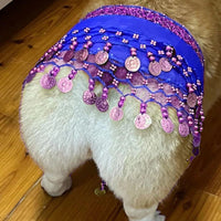 HKM-9404477 Enthusiastic Dog Fart Hip Scarf with Sequined Waist Chain in Multiple Colors