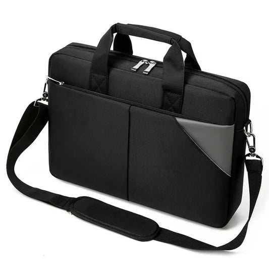 HKM-940563 Large Capacity Portable Laptop Tote Bag for 14-15.6 Inch Laptops - Black Laptop Case