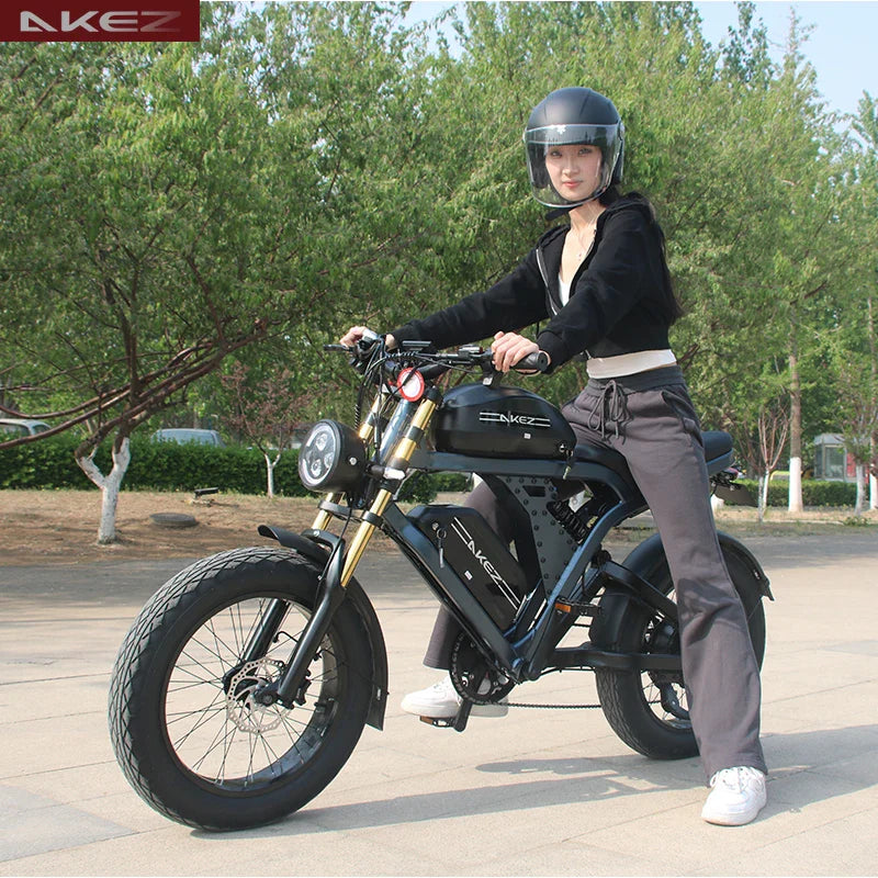 HKM-940563 Powerful 1500W Electric Bicycle with 7-Speed Gears and 20-Inch Fat Tires, Max Speed 50 km/h