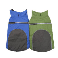 HKM-9406013 Waterproof and Warm Outdoor Jacket for Dogs in Blue, Orange, Army Green, Red