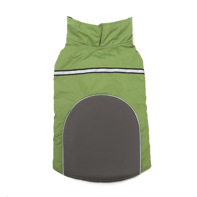 HKM-9406013 Waterproof and Warm Outdoor Jacket for Dogs in Blue, Orange, Army Green, Red