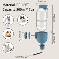 HKM-9406909 360° Rotatable Pet Water Bottle for Small Animals - Ideal for Rabbits, Guinea Pigs, Ferrets, and More