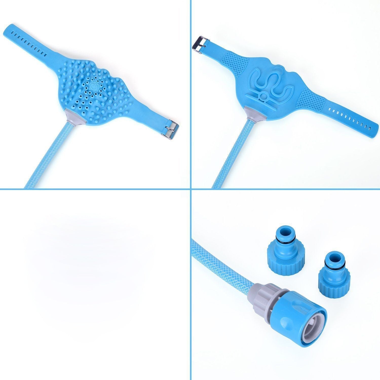 HKM-9407293 Wearable Pet Bathing Massage Gloves with Quick-Disconnect Hose Adapters and Control Button