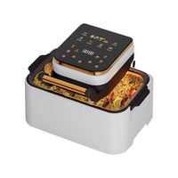 HKM-940755 12L Visual Air Fryer with Flip-Free Design, Multi-Function Deep Frying Pan, Electric Oven, Stainless Steel, 1700W