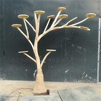 HKM-9408701 Cat Climbing Frame with Silk Flower Design and 1 Meter Lifting Ladder, Includes 50 Meter Hemp Rope
