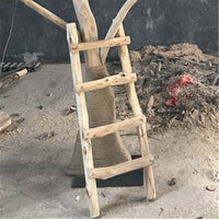 HKM-9408701 Cat Climbing Frame with Silk Flower Design and 1 Meter Lifting Ladder, Includes 50 Meter Hemp Rope