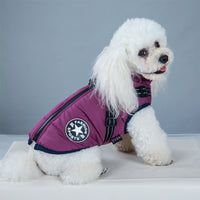 HKM-9409853 Winter Hooded Coat Jacket for Small Dogs – Waterproof, Reflective Design, Adjustable Fit
