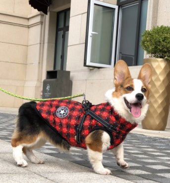 HKM-9409853 Winter Hooded Coat Jacket for Small Dogs – Waterproof, Reflective Design, Adjustable Fit