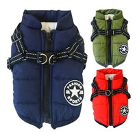 HKM-9409853 Winter Hooded Coat Jacket for Small Dogs – Waterproof, Reflective Design, Adjustable Fit