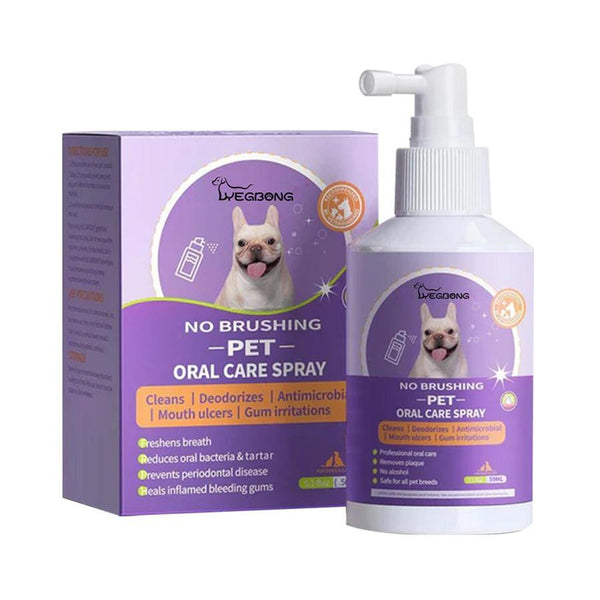 HKM-941075 Pet Oral Care Spray for Cats and Dogs - Fresh Breath and Gum Health with Tea, Licorice, and Mint Extracts