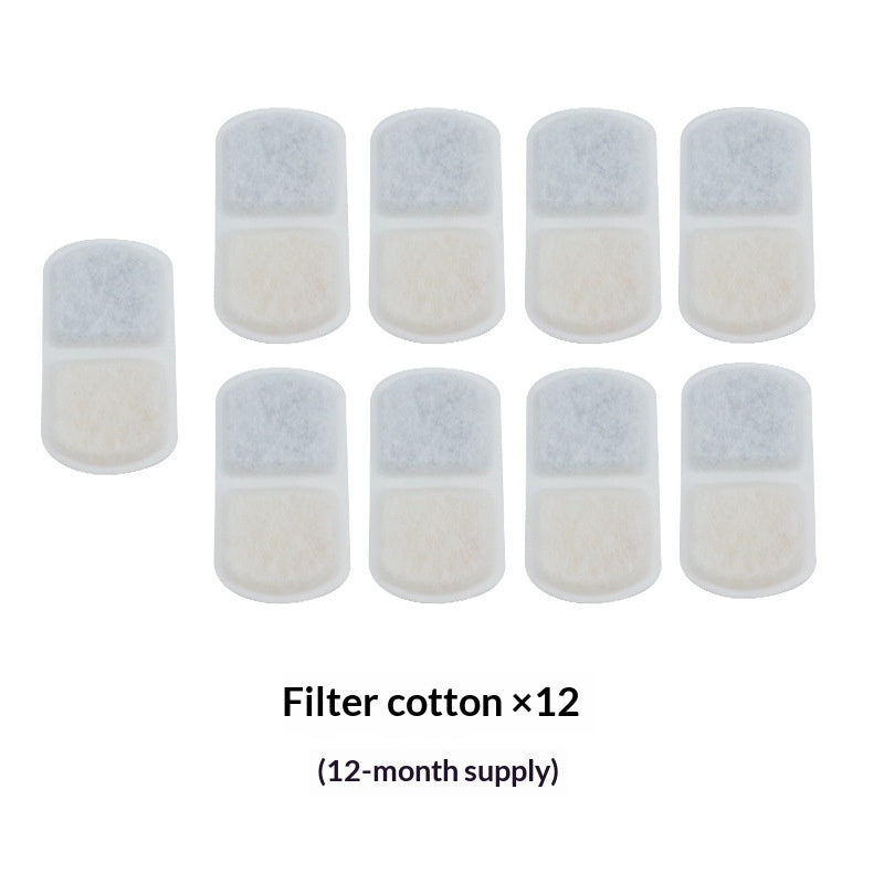 HKM-9411261 Cat Automatic Circulating Water Fountain Filter Cotton Pads - 1/3/6/12 Month Supplies