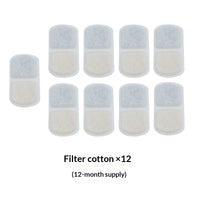 HKM-9411261 Cat Automatic Circulating Water Fountain Filter Cotton Pads - 1/3/6/12 Month Supplies