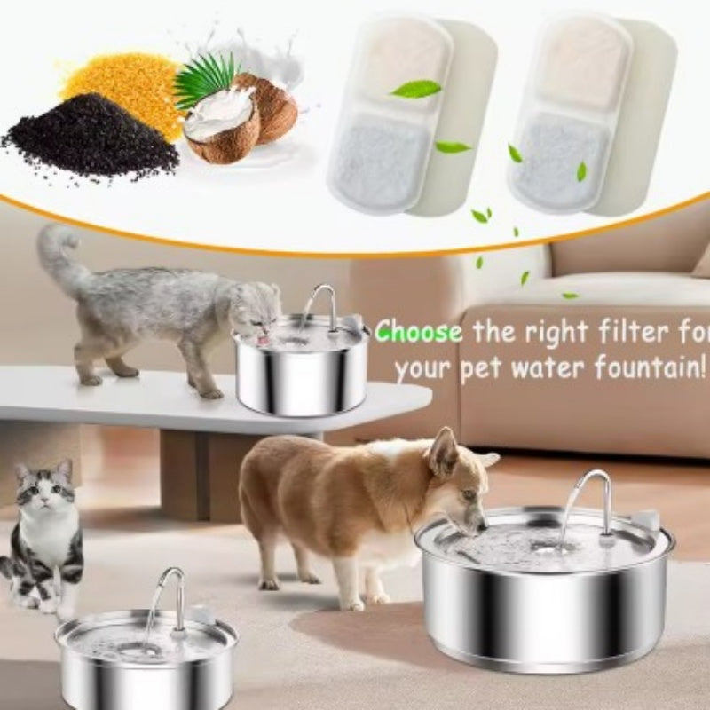 HKM-9411261 Cat Automatic Circulating Water Fountain Filter Cotton Pads - 1/3/6/12 Month Supplies