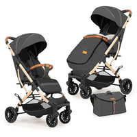HKM-941203 Compact Lightweight Baby Stroller with Carbon Steel Frame, One-Hand Foldable Design for Travel