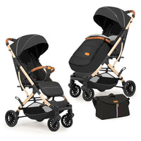 HKM-941203 Compact Lightweight Baby Stroller with Carbon Steel Frame, One-Hand Foldable Design for Travel
