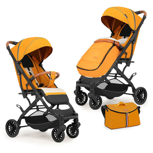 HKM-941203 Compact Lightweight Baby Stroller with Carbon Steel Frame, One-Hand Foldable Design for Travel