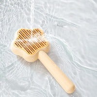 HKM-9412669 Self-Cleaning Cat Comb with Stainless Steel Needles - Pet Grooming Tool (20*9.5*2.5cm, 300g)
