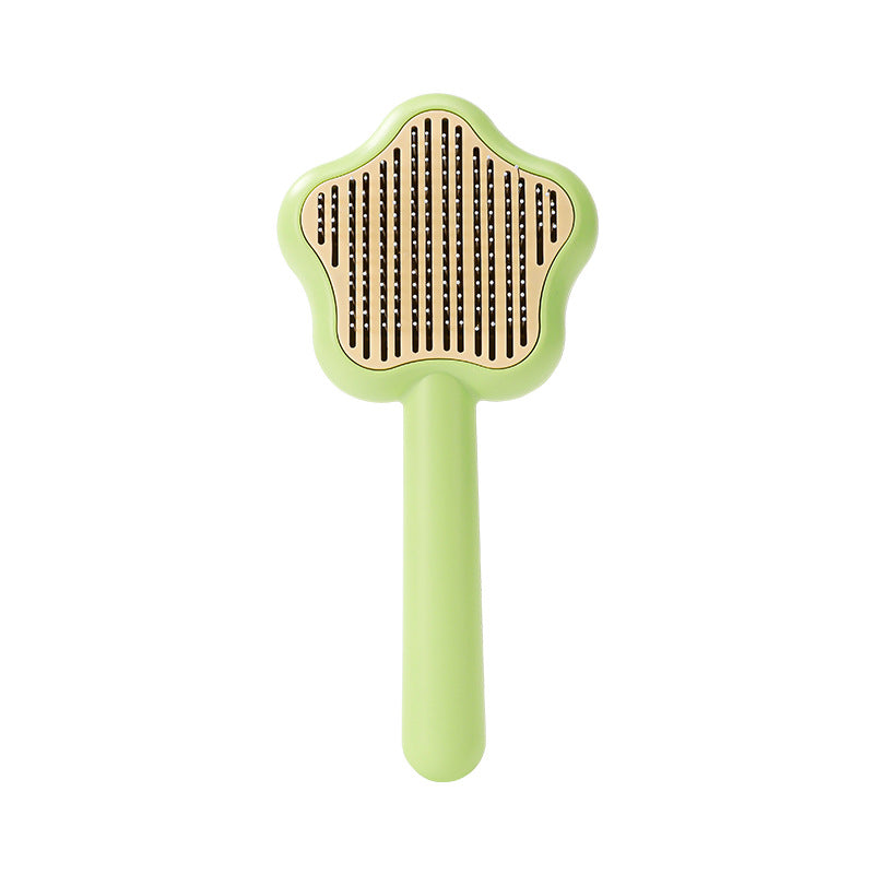 HKM-9412669 Self-Cleaning Cat Comb with Stainless Steel Needles - Pet Grooming Tool (20*9.5*2.5cm, 300g)