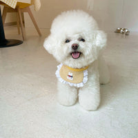 HKM-9412797 Adorable Cartoon Bunny Bib for Pets, Cotton Saliva Towel in Four Colors