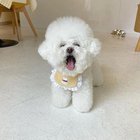 HKM-9412797 Adorable Cartoon Bunny Bib for Pets, Cotton Saliva Towel in Four Colors