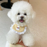 HKM-9412797 Adorable Cartoon Bunny Bib for Pets, Cotton Saliva Towel in Four Colors