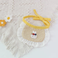 HKM-9412797 Adorable Cartoon Bunny Bib for Pets, Cotton Saliva Towel in Four Colors