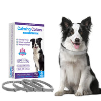HKM-9413181 4-Pack Monochrome Dog Anxiety Relief Soothing Collars - TPR Material, Chinese Style