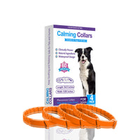 HKM-9413181 4-Pack Monochrome Dog Anxiety Relief Soothing Collars - TPR Material, Chinese Style