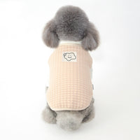 HKM-9415741 Warm Velvet Vest for Puppies in Dark Apricot and Pink - Soft Leather Material, Multiple Sizes Available