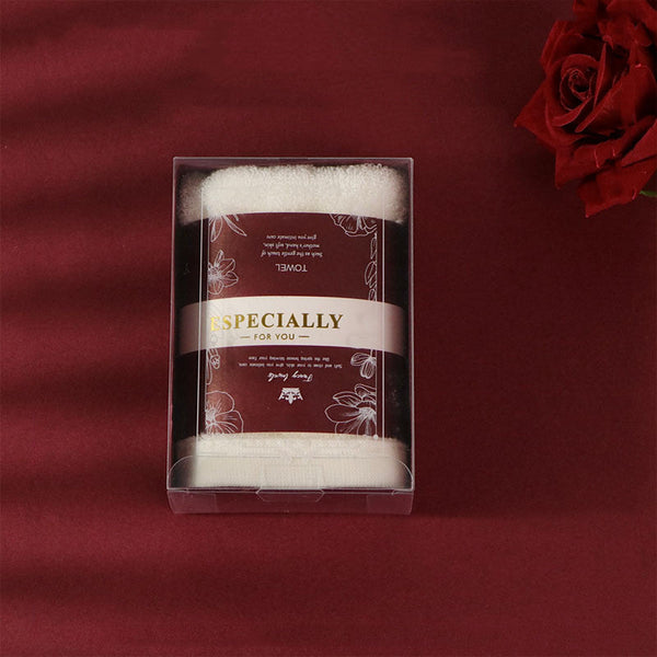 HKM-941587 Personalized Cotton and Coral Velvet Towel Set in Gift Box with Multiple Color Options
