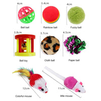 HKM-9415997 Cat Play Stick for Training and Comfort - Cotton Rope Toy Set (21 Pieces, 35x35x8cm)