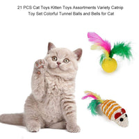 HKM-9415997 Cat Play Stick for Training and Comfort - Cotton Rope Toy Set (21 Pieces, 35x35x8cm)