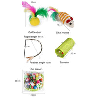 HKM-9415997 Cat Play Stick for Training and Comfort - Cotton Rope Toy Set (21 Pieces, 35x35x8cm)