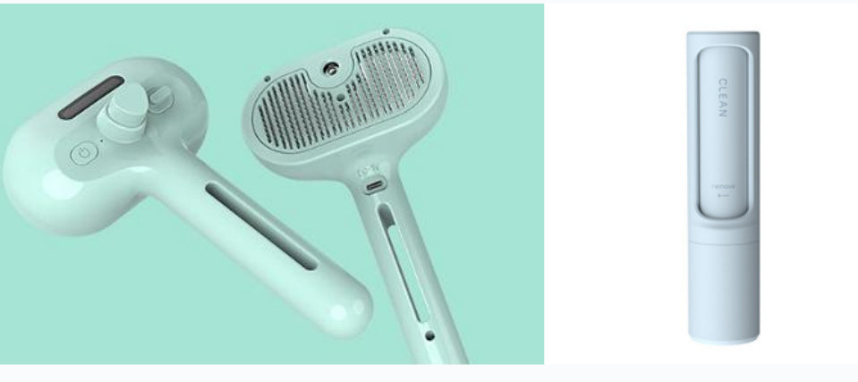 HKM-9416765 Self-Cleaning Pet Comb with Built-in Mist Humidifier for Grooming Long-Coated Dogs