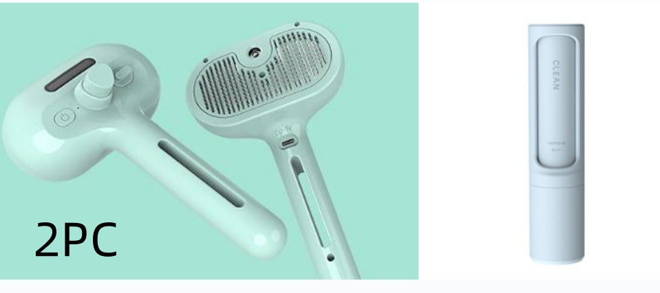 HKM-9416765 Self-Cleaning Pet Comb with Built-in Mist Humidifier for Grooming Long-Coated Dogs